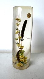 Vintage Acrylic Real Flower Paperweight (71)
