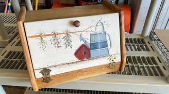 Hand Painted Wooden Bread Box (80)