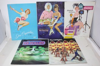 Five Vintage Ice Capades And Ice Follies Programs (J64)