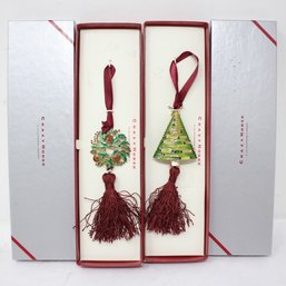 Two Liz Claiborne Crazy Horse Ornaments (JD67)