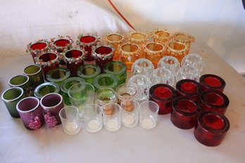 Forty Four Glass Votive Candle Holders (53)