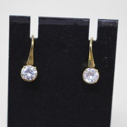 Gold Tone Sterling Silver Earrings (J85)