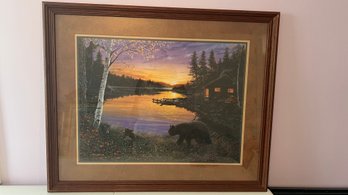 Home Interiors Ervin Molnar Print Cabin Scene (204)