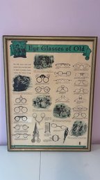 Framed BVI Eye Glasses Of Old Poster (270)