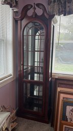 Cherry Lighted Glass Shelf Curio Cabinet (280)