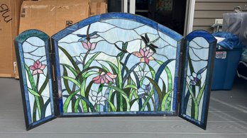 Stained Glass Styled Fireplace Screen (285)