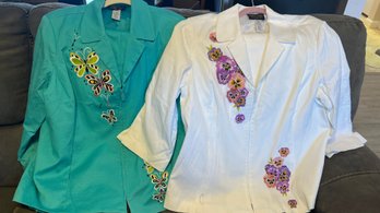 Bob Mackie Appliqued Wearable Art Sets (407)