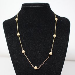 10K Gold Beaded Necklace 3.2 Grams (512)