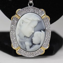 Stainless Steel Cameo Necklace (15)