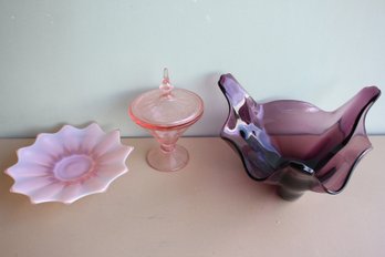 Three Pieces Of Colored Glass (136)