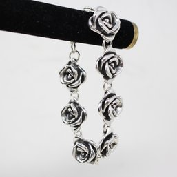 21.7g Sterling Silver Rose Bracelet (39)