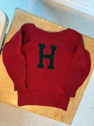 Vintage Wool Letterman Sweater (Loft)