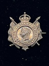 Antique Queen Victoria's Jubilee 1887 Pin (j40)