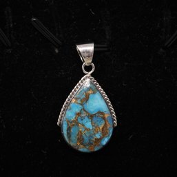 Sterling Silver And Turquoise Pendant (73)
