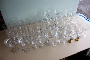 Large Lot Of Etched Glassware (308)