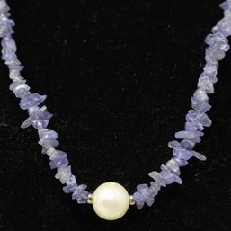 Sterling Silver And Tanzanite Necklace (80)