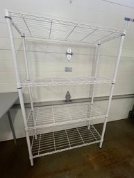 White Metal Shelf Unit (101)