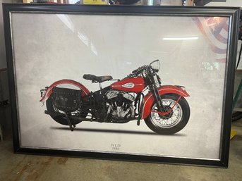 Harley Davidson WLD 1941 Flathead Motorcycle Art Print (103)