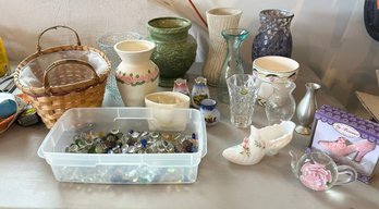 Large Lot Of Decor - Vases, Planters And More (123)