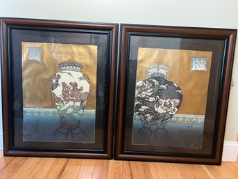 Pair Of Halcyon Urn Signed Pictures (26)