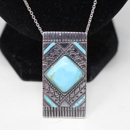 17.7g Sterling Silver Necklace And Pendant (113)