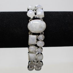 Sterling Silver And Moonstone Bracelet (117)