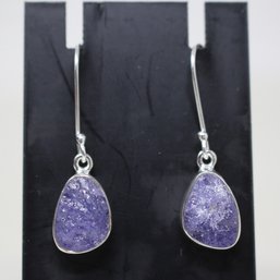 Sterling Silver And Tanzanite Earrings (121)