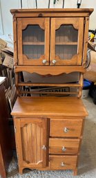Two Piece Pine Cabinet With Wall-Mount Top (240)
