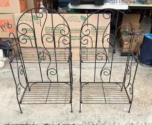Two Folding Metal Stands (Gar)