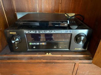 Denon Integrated Network AV Receiver AVR-X1200W And Sony DVD