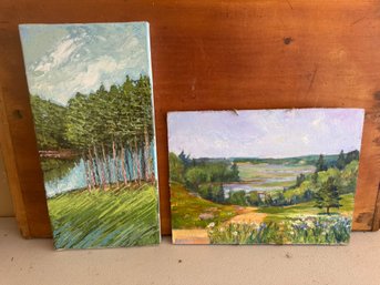 Two Unframed Landscape Paintings (G174)