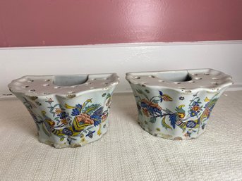 Two Signed Flower Frogs (P4)