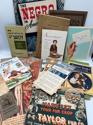 Vintage Ephemera Booklets, Pamphlets, Brochures And More (JD55)