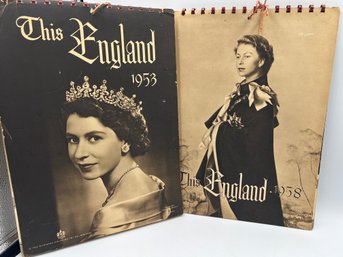 Pair Of Queen Elizabeth 1953 & 1958 Calendars Not Complete (JD58)
