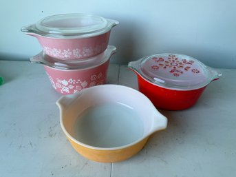 Four Pieces Of Pyrex