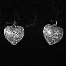 Two Sterling Silver Heart Pendants (210)