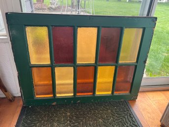 Multi-colored Stained-Glass Windowpane (LK)