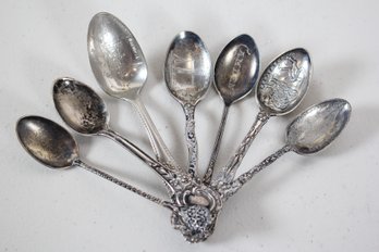 Souvenir Spoons Mostly Sterling (26)