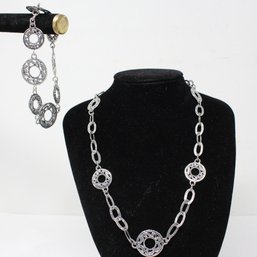 59g Carolyn Pollack Sterling Silver Necklace And Bracelet (276)
