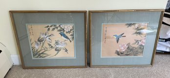 Bird Paintings On Silk (116)
