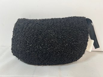Vintage Black Lambs Wool Muff (ST6)