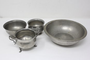 Four Pewter Bowls (JW15)