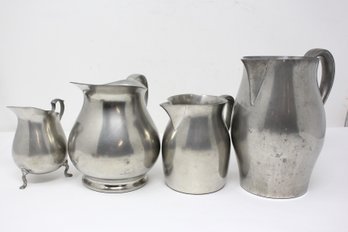 Four Pewter Pitchers Of Various Sizes (JW16)
