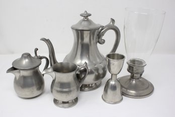 Five Assorted Pewter Pieces (JW17)