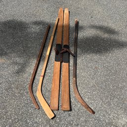 Antique Youth Hockey Sticks And Skis (16)