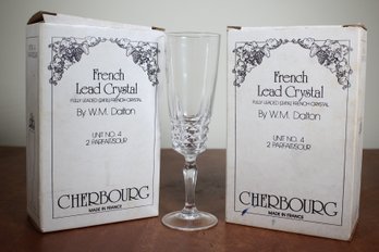 Four Lead Crystal Parfait Glasses (28)