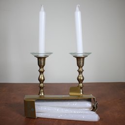 Pair Of Brass Candlesticks (32)