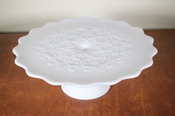 Milk Glass Cake Plate (39)