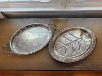 Two Silver-plate Trays (306)