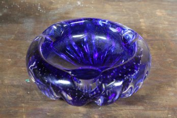 Blue Glass Ashtray (61)